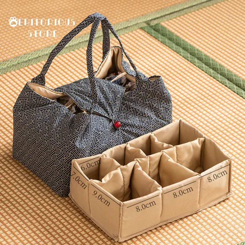 

Полная дорожная большая сумка для чашки, уличная многофункциональная сумка для чайника, портативный чайный сервиз кунг-фу, тканевая сумка для хранения, подарок с чаем