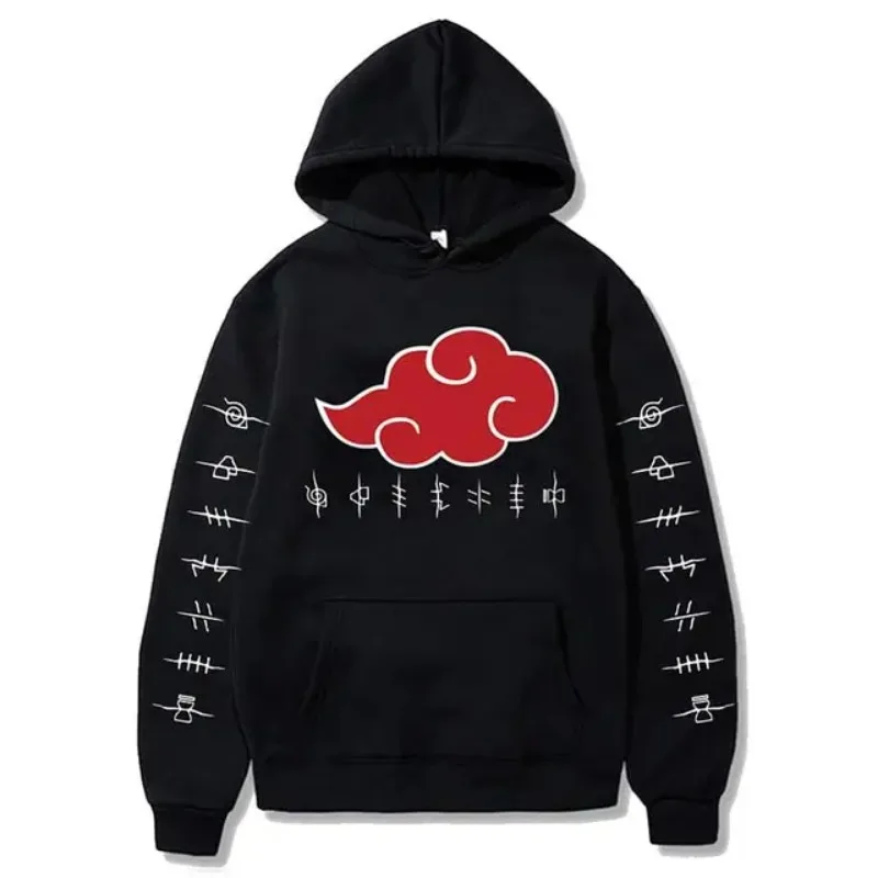 New Akatsuki Cloud Fun Printed Men's Y2K Hoodie Fashion Printed Pullover Autumn & Winter Comfortable Best Selling Hip Pop Top