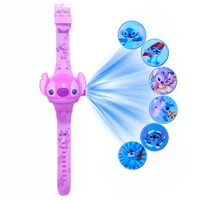 3D Cartoon Stitch Kids Watches For Girls Projection Mickey Children Watch Digital Clock Gift 5