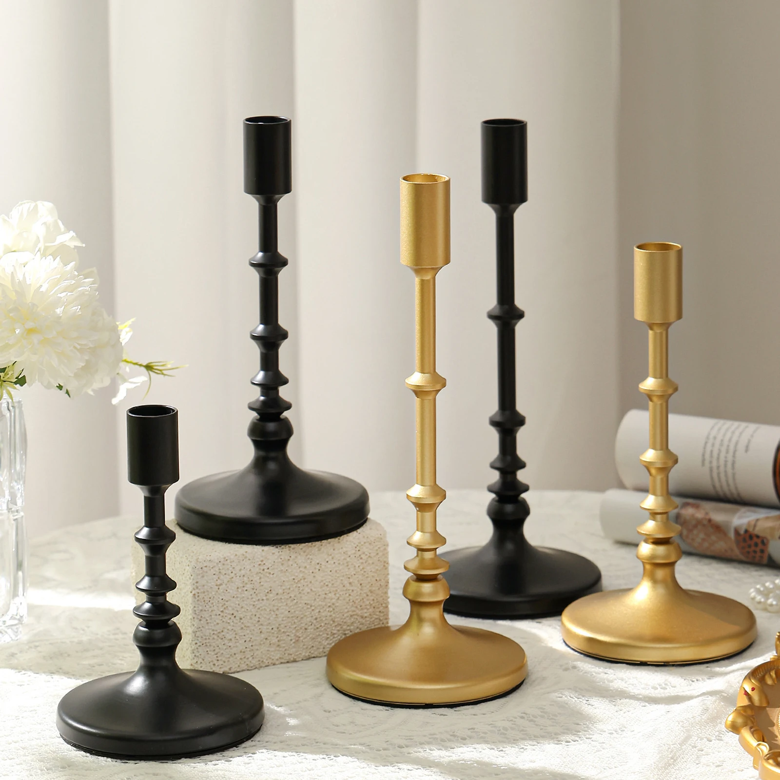 

3X винтажные золотые металлические конические подсвечники, подсвечник для рождественской вечеринки, центральные декоры, свадебный подарок на новоселье