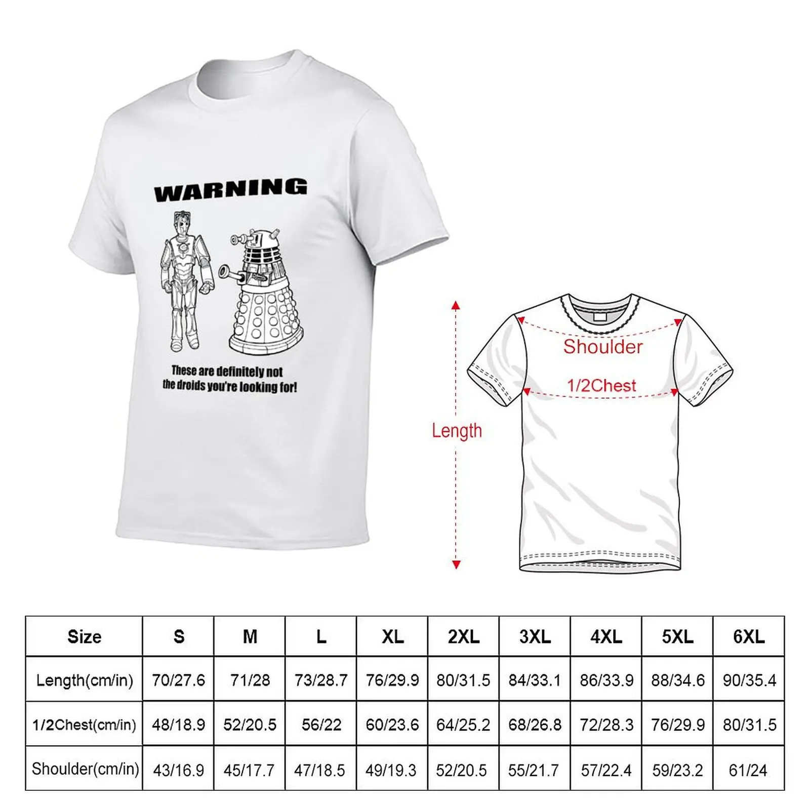These are NOT the droids you are looking for! T-Shirt Large Size Soft Cotton T-Shirt