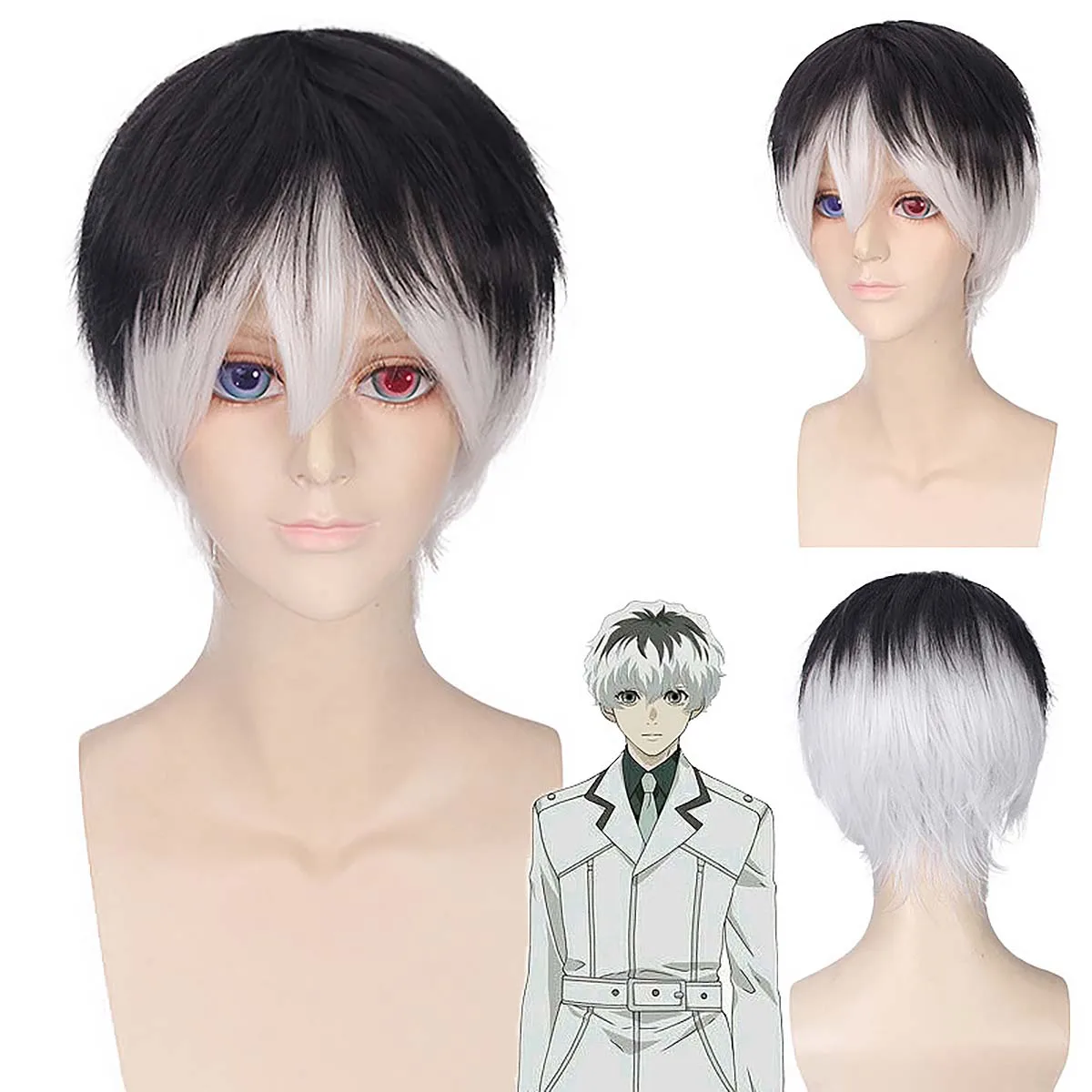 Halloween Props Tokyo Ghoul Tokyo Ghoul Kaneki Ken Sasaki Shishi Suzuya Shi Made Wig