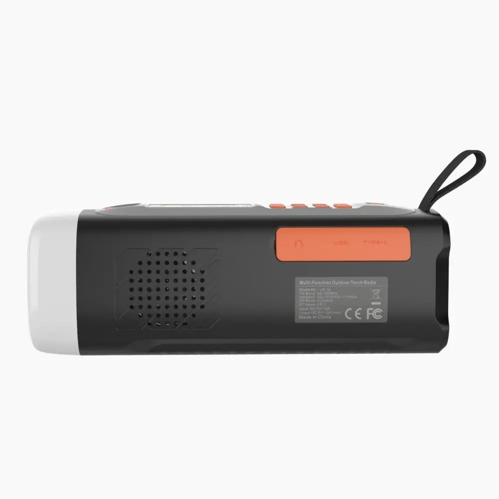 Radio di emergenza solare di sicurezza FM AM altoparlante Bluetooth Wireless portatile torcia multifunzionale a manovella in plastica all'aperto