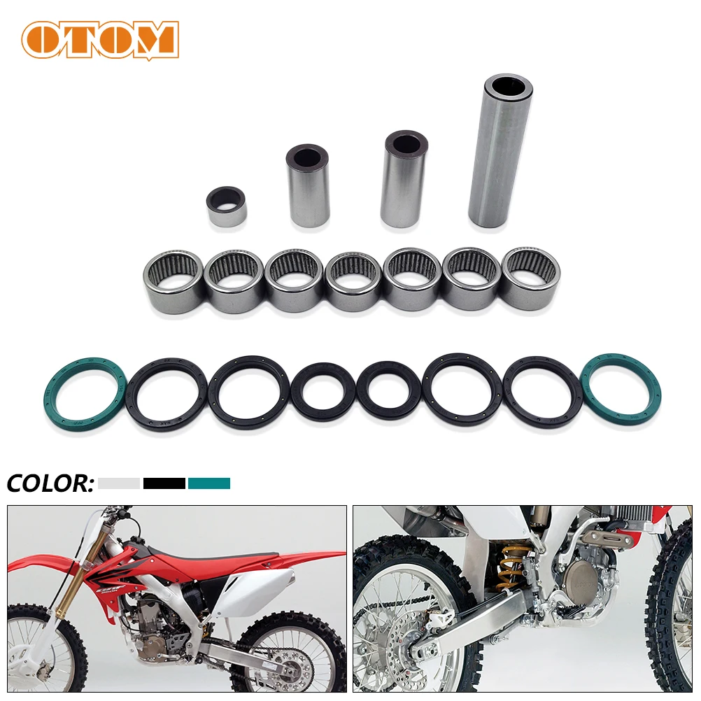 OTOM Motorcycle Linkage ARM Triangle Leve Needle Bearings Oil Seal Bushings Shaft Insert For HONDA CR125 CRF250R CRF250X CRF450X