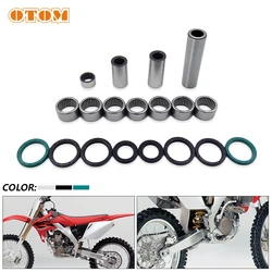 OTOM Motorcycle Linkage ARM Triangle Leve Needle Bearings Oil Seal Bushings Shaft Insert For HONDA CR125 CRF250R CRF250X CRF450X