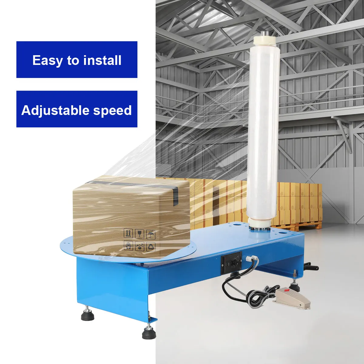 

25W 110V PE Stretch Film Baler, Stretch Film Packaging Machine, Film Wrapping Machine, Automatic Film Wrapping Machine