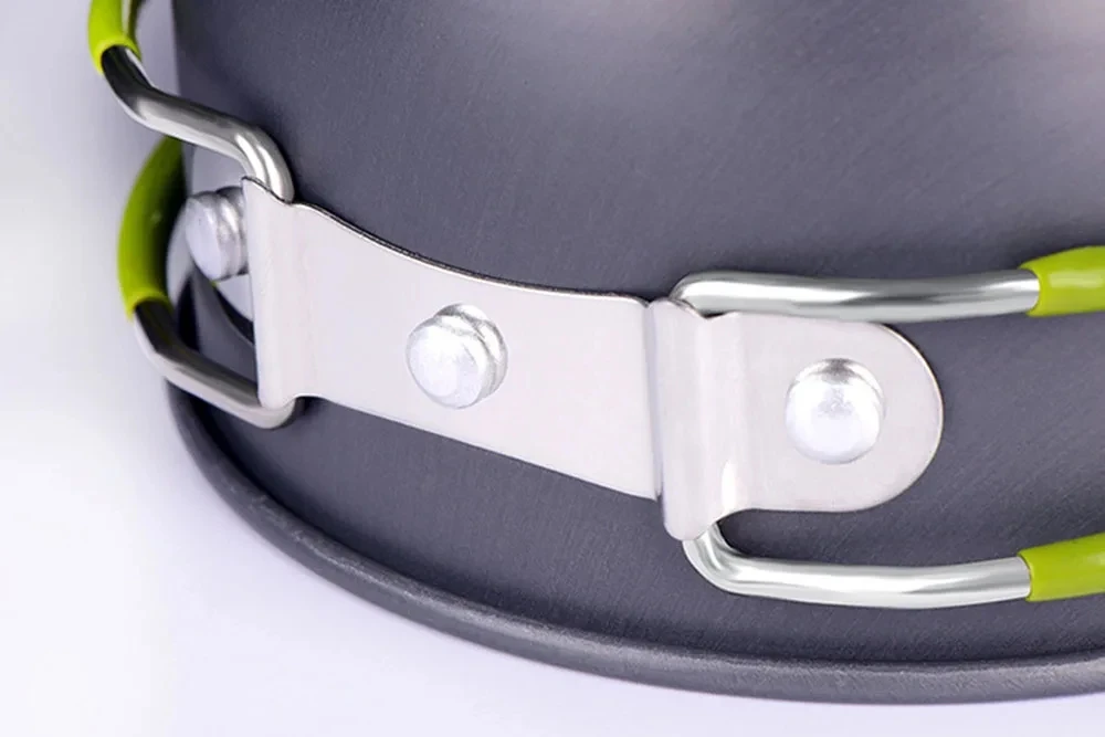Camping-Kochgeschirr, Mess-Set, ultraleichtes Camping-Topf-Set, Kochen im Freien, Geschirr für Wandern, Trekking, Picknick, Angeln, Bergsteigen – Detail 9