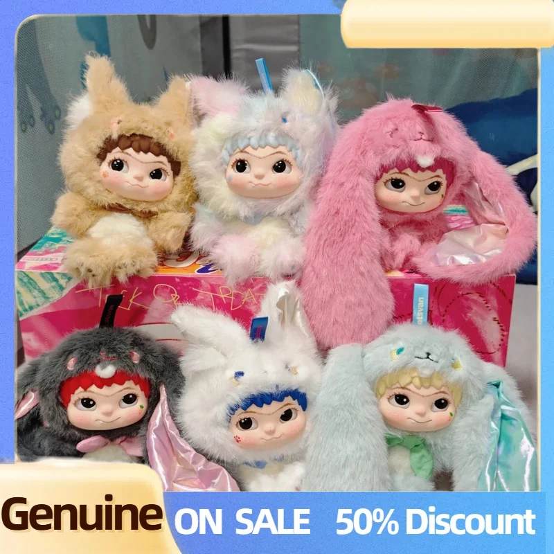 

Genuine Wakuku V2 Fox Rabbit Trick Or Treat Series Vinyl Plu Blind Box Trendy Doll Ornament Mystery Box Kids Birthday Gift