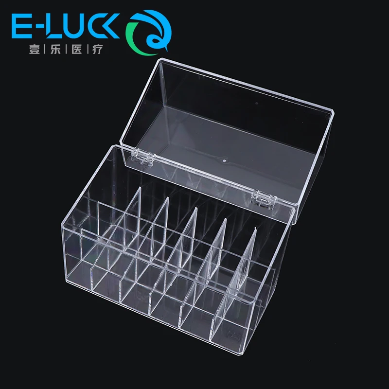 1 pudełko Dental Ligature Tie Case Ortodontyczny łańcuch mocy Placer Ligature Tie 18 otworów Arch Wire Placement Case Storage Box