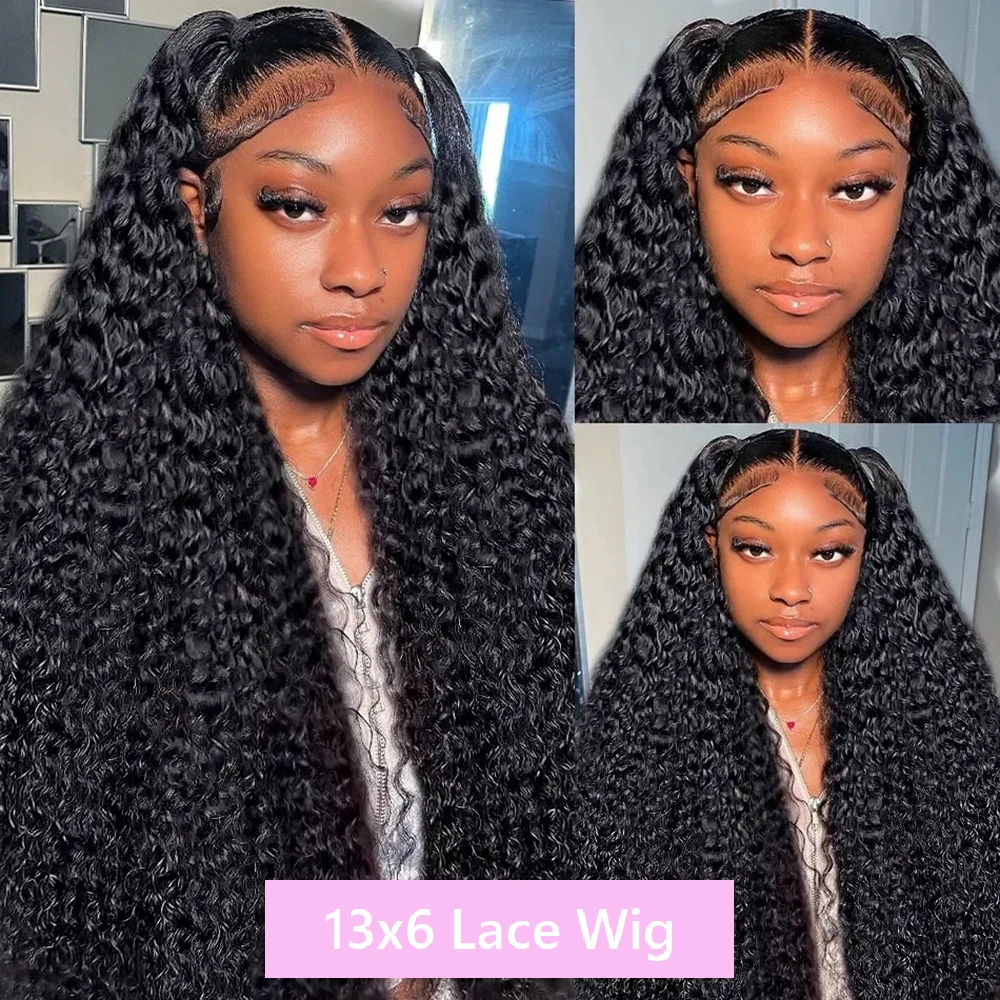 200% الكثافة 46 بوصة شعر مستعار موجة عميقة شعر ريمي 13x4 13x6 HD الدانتيل الباروكة الأمامية عالية كامل الدانتيل أمامي الشعر البشري للنساء #3