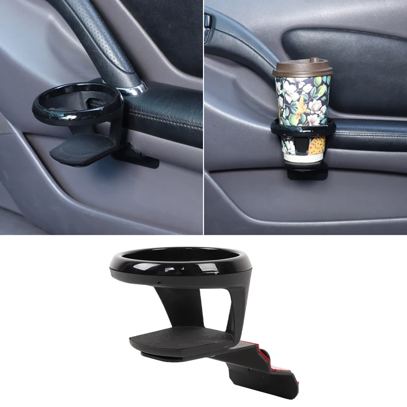 

Для Toyota Celica 1999-2005: Держатель для стакана на внутренней панели пассажирской двери из углеродистой стали, черный, аксессуар для модификации автомобиля