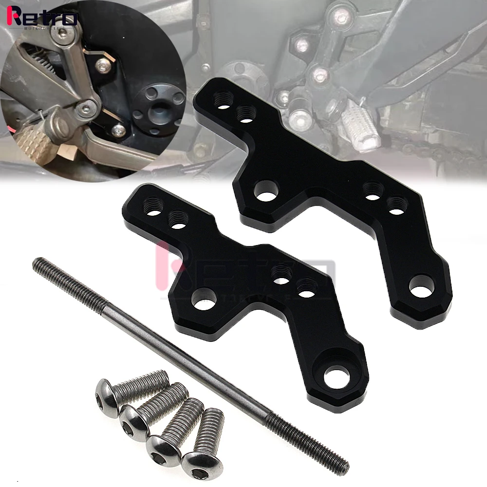 

Подножки из алюминиевого сплава с ЧПУ для мотоцикла, черные, универсальные для Kawasaki NINJA 250 300 ZX-300R Z250 Z300 5,0