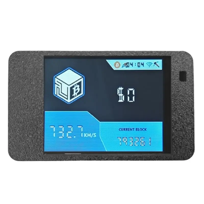 

ABXN-Smart Display 2.8 Inch BTC Solo Miner 735Kh/S Nmminernerdminer Bitcoin Crypto для дома и офиса