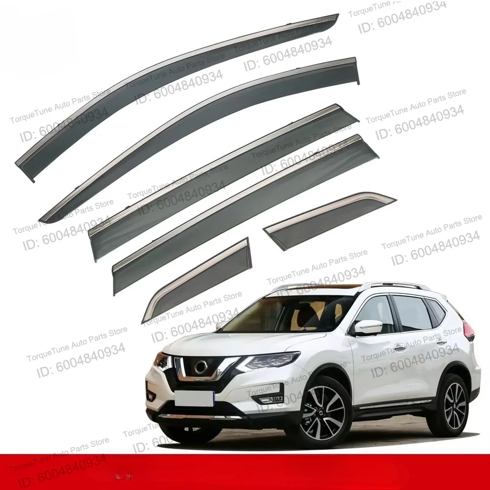 Premium PC Window Visor & Wind Deflector, Perfect Fit for NISSAN X-TRAIL T32 2014-2020, Car Side Rain & Sun Guard