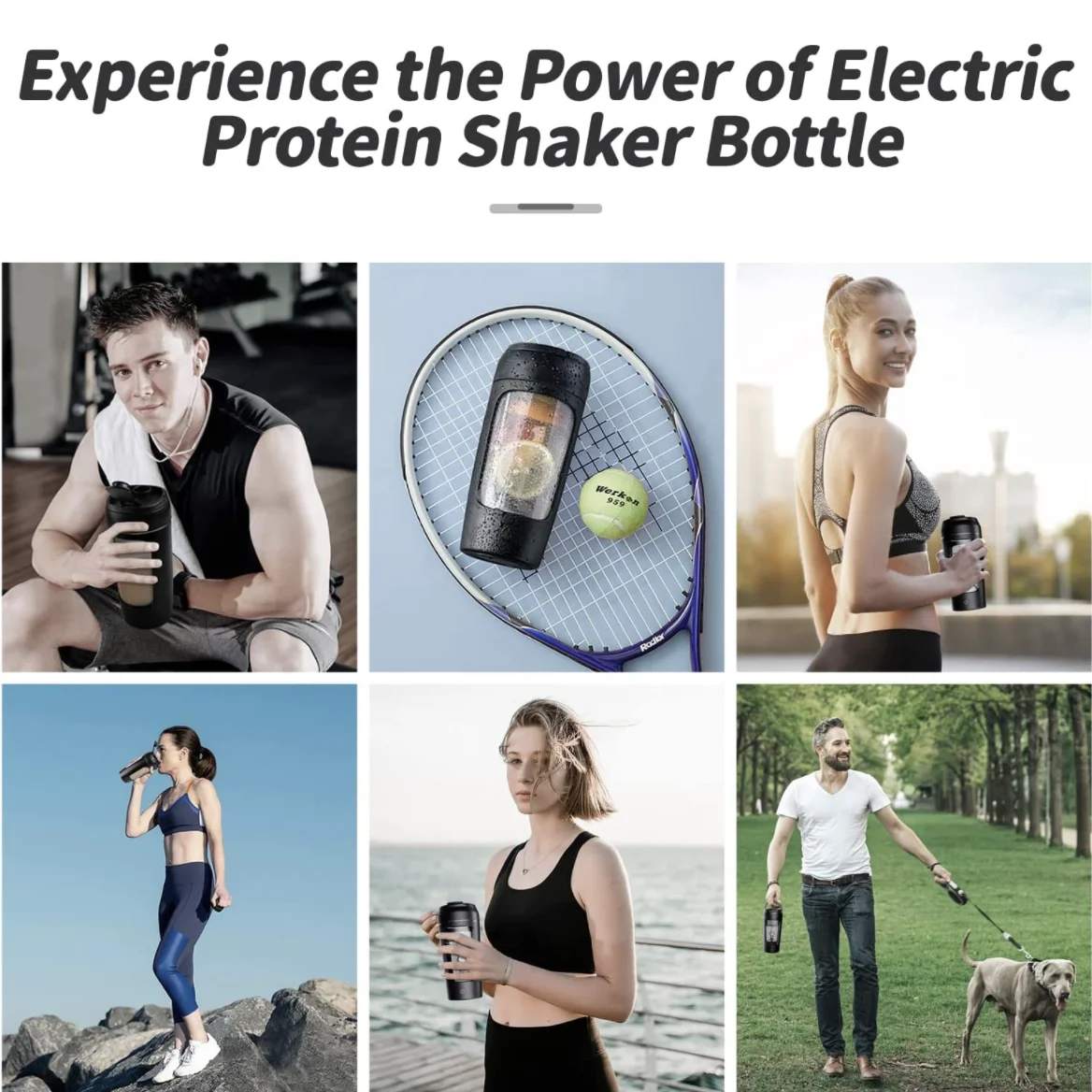 650 ml USB elektrische tragbare Molkenprotein-Shaker-Flasche, vollautomatischer Rührbecher, wiederaufladbar, für Fitnessstudio, BA-freie Cocktailmischung