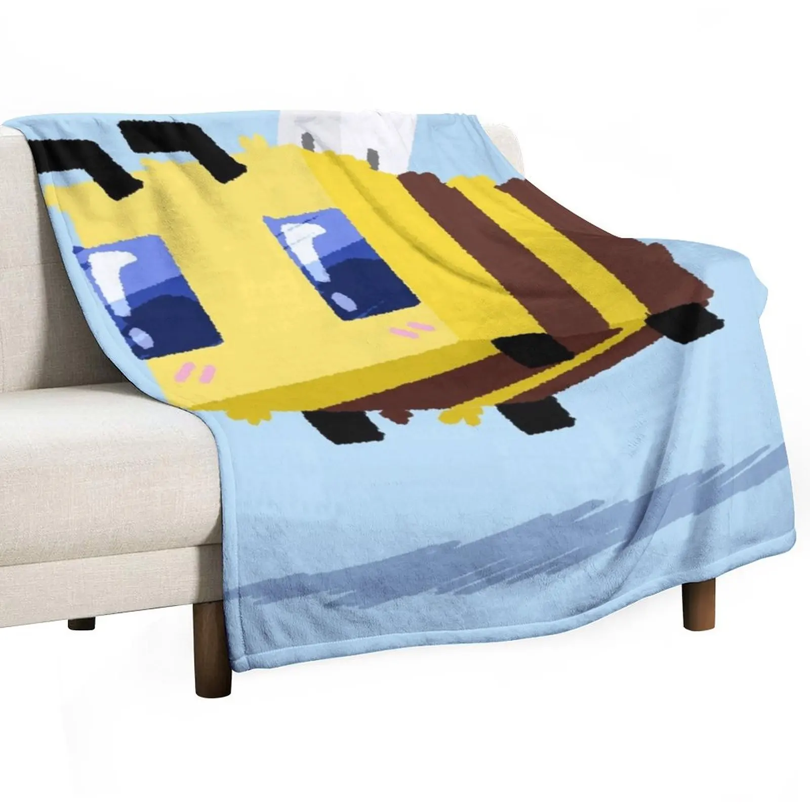 

Minecraft Bee Throw Blanket Thermal Summer Hairy Blankets