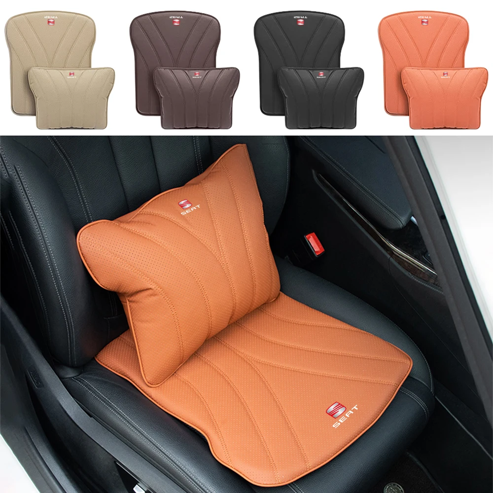 Car Seat Cushion Headrest Lumbar Support Auto Accessories For Seat Cupra FR Racing Ibiza Leon Arona Toledo Tarraco Exeo Toledo