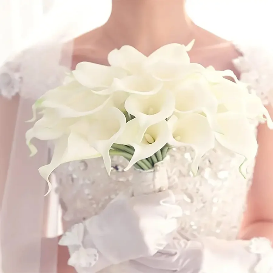 5/10 pçs toque real artificial calla lírio flores pu flores falsas diy chá de panela buquê de casamento decoração de festa em casa