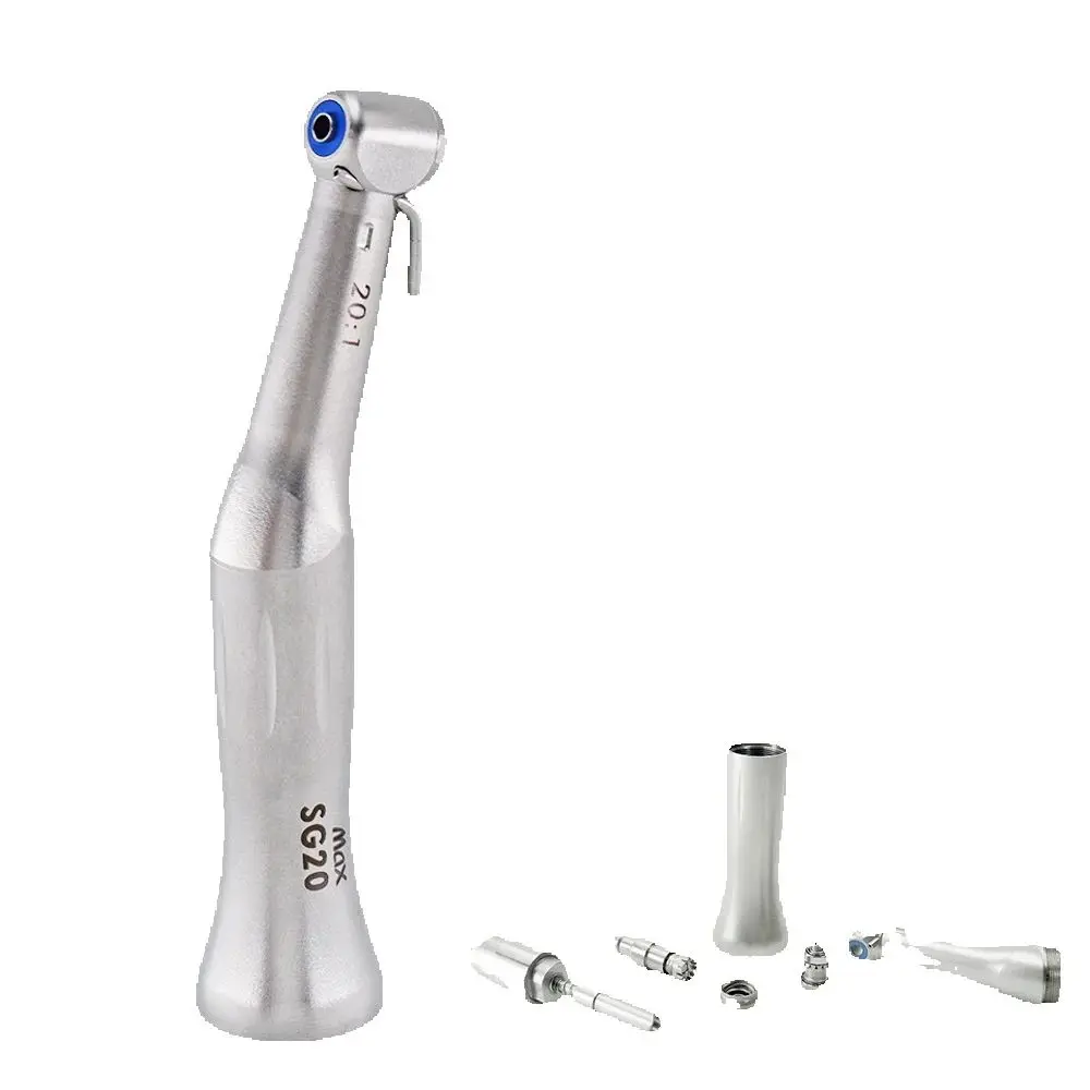 Dental Low Speed Handpiece 20:1 Reduction Implant Surgery Contra Angle Handpiece De MAX SG20 Air Turbine