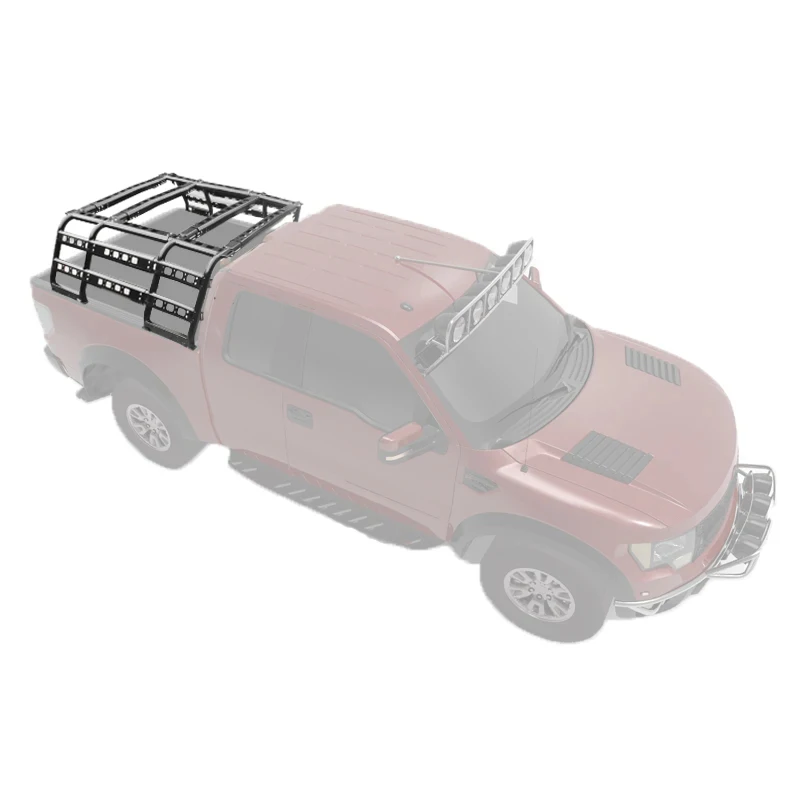 Universal Adjustable Roll Bar Steel Roll Cage Truck Bed Rack Ladder Ute Tub Rack for Hilux Pickup