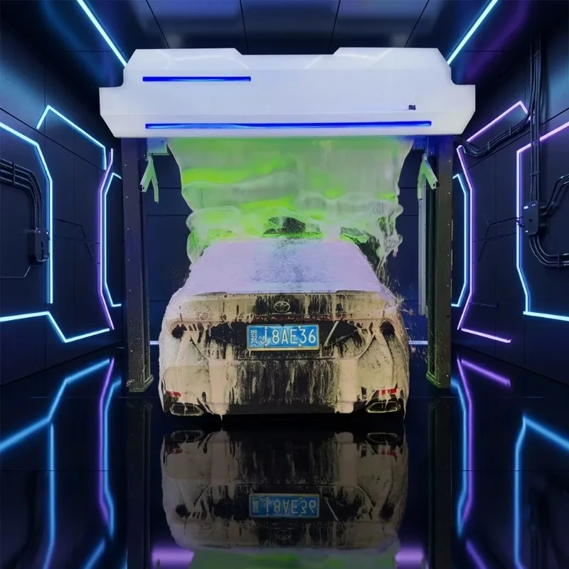 Touchless Electric Car Wash Machine Automatic Eco Startup WiFi Monitoring Customizable Functions