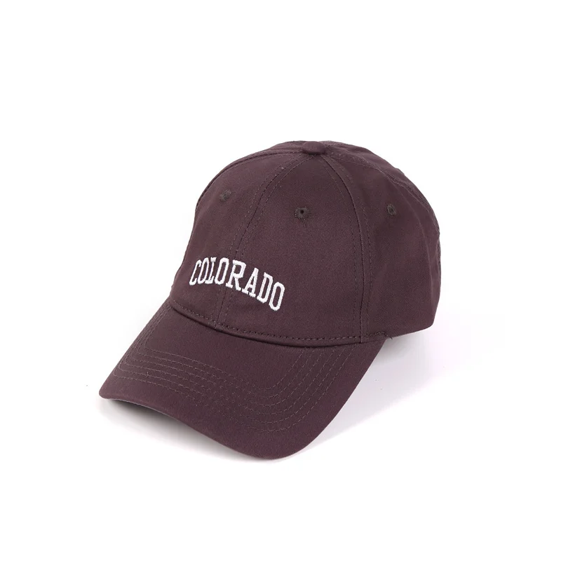 Sombrero de béisbol con estampado de letras de Colorado para hombre y mujer, gorra deportiva informal versátil, sombrilla, accesorios de viaje al