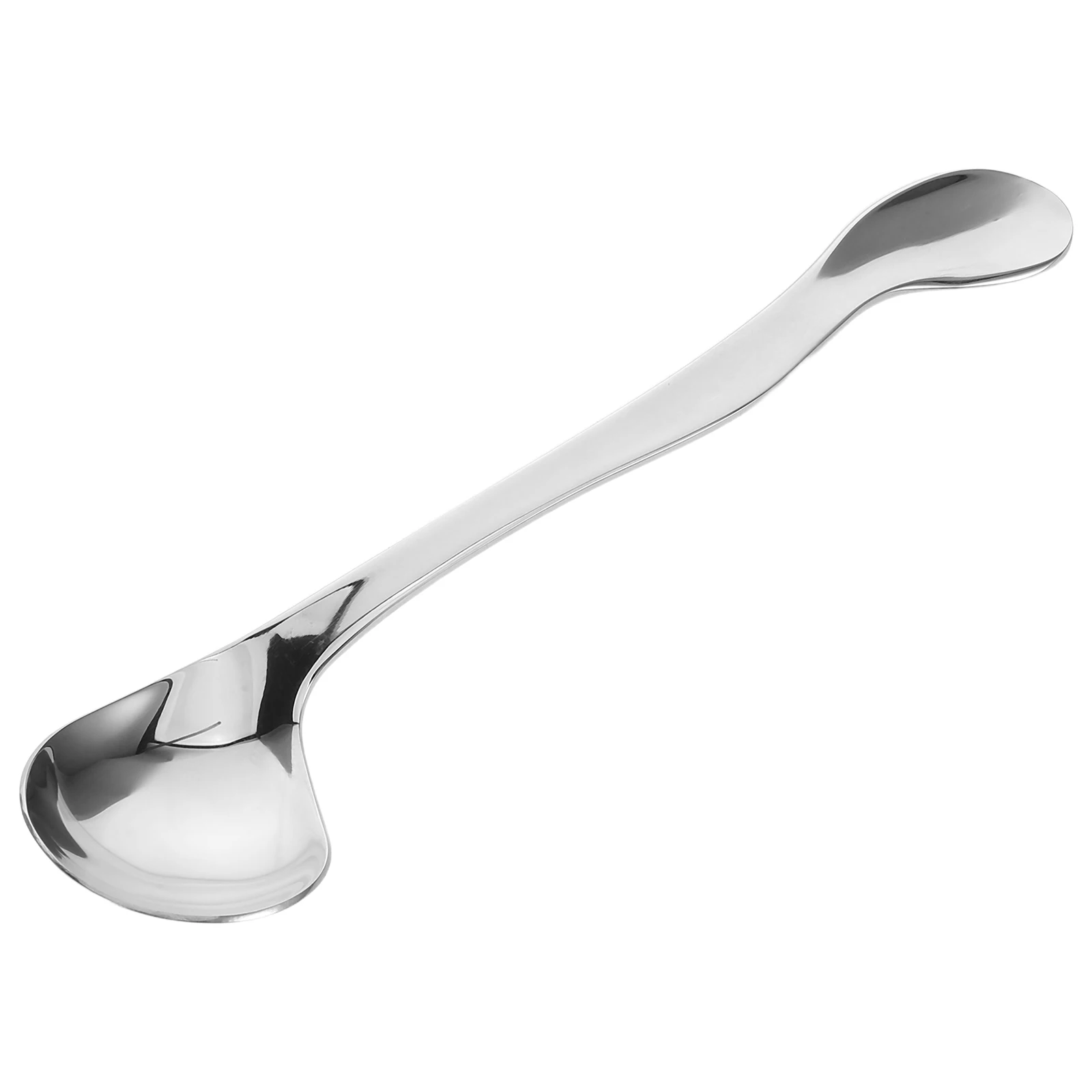 

Adaptive Handicap Spoon Deep Head Long Handle for Elderly Disabled Stainless Steel Utensils Curved Design Feeding