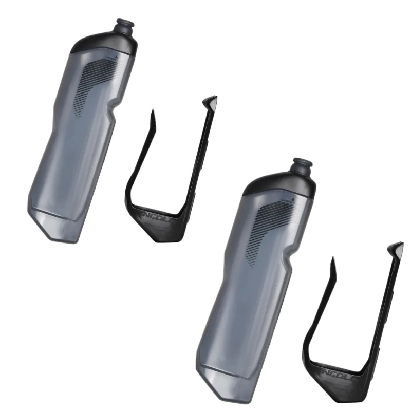 INCOLOR Aero Water Bottle & Bottle Cage Set, Aerodynamic Road Bike Water Bottle Kit