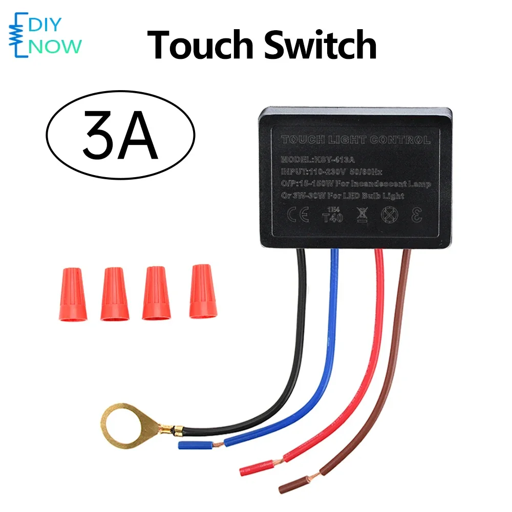 AC110-230V 1A 3A Touch-Lichtschalter Dimmer-Steuermodul Sensor-Touch-Schalter Lampensensor für Schreibtischlampe LED-Glühlampen