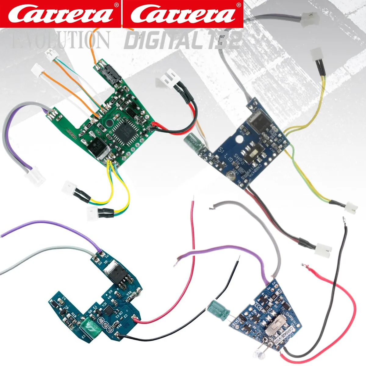 Carrera Slot Car Parts 26732 D132 Decoder/26740 Digital Decoder F1/ 26743 D132 Decoder with flashing light/26744/Light/Tires