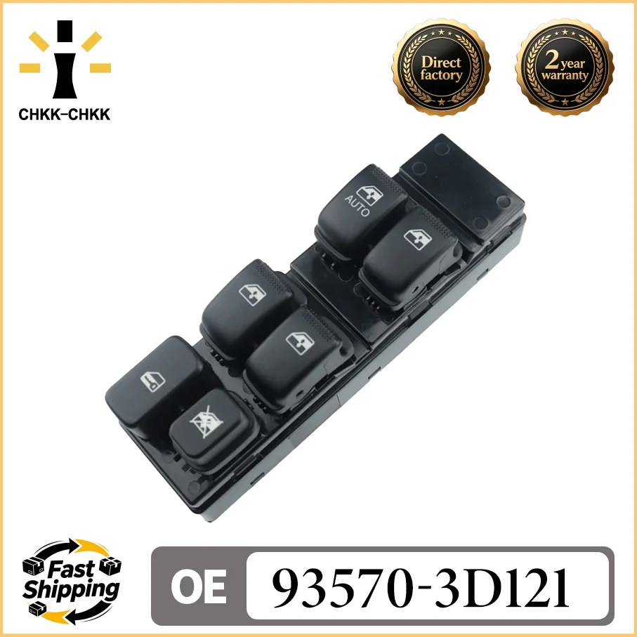 CHKK-CHKK Brand New 93570-3D121 935703D121 Front Left Power Window Master Control Switch for 2003-2005 Hyundai Sonata