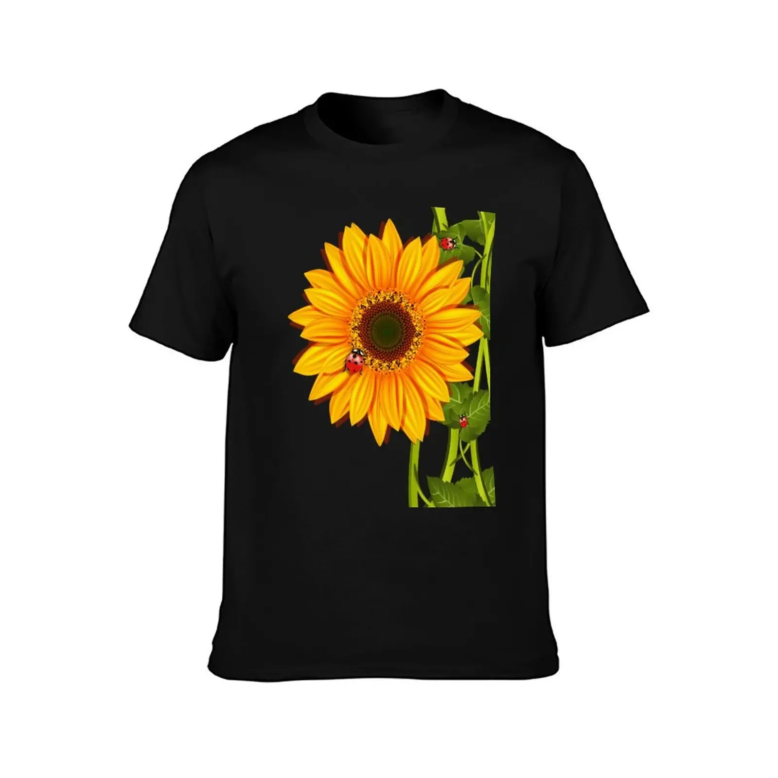 Sunflower Ladybugs T-Shirt cute tops sublime hippie clothes funny t shirts men