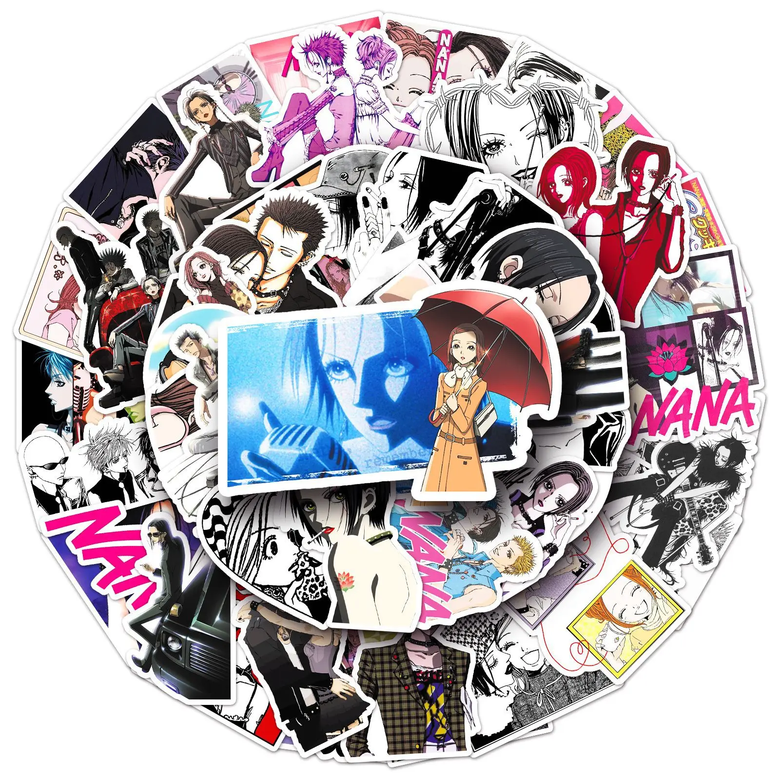 ملصق نانا، أنا آخر في العالم، فيلم الرسوم المتحركة الياباني بنفس الاسم، مخطط زخرفي مقاوم للماء، ملصق غاشا
