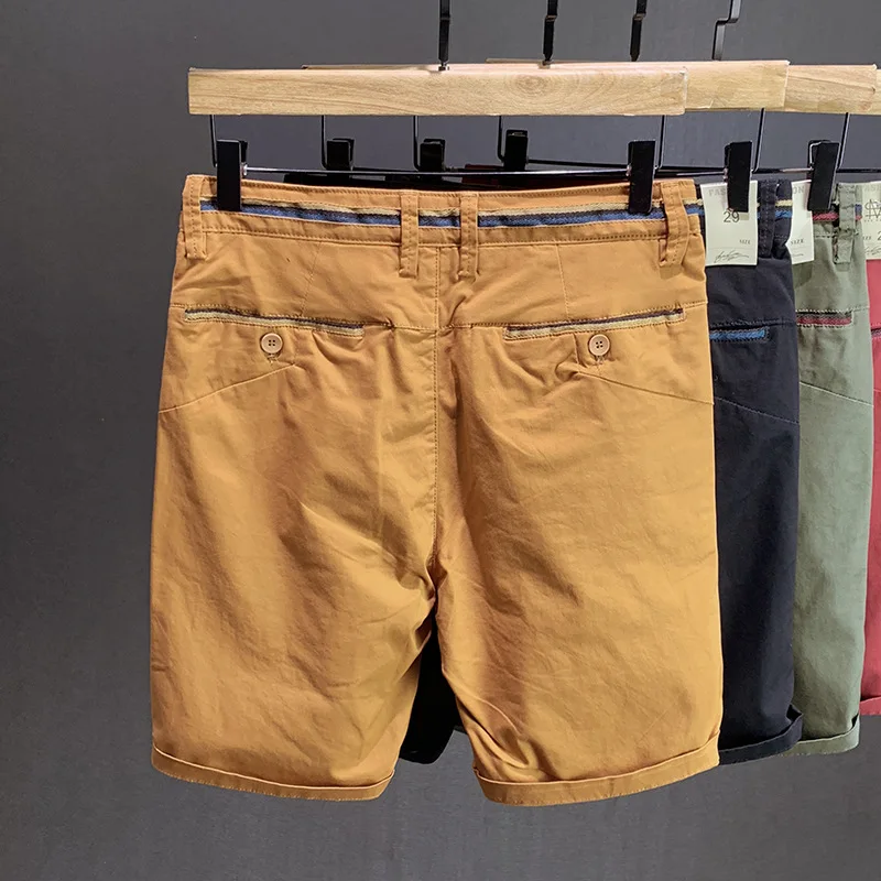 Pantalones cortos informales para hombre, Shorts de algodón fino, holgados, rectos, para playa y montañismo, para verano, novedad de 2024