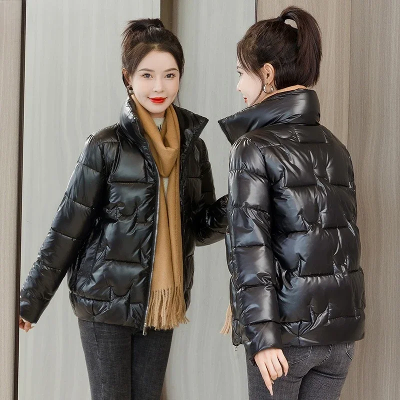 Parkas Women Stand Collar Bean Green Sweet Winter Girlish Temperament Ins All-match Casual Korean Fashion Trendy Thicken Warm