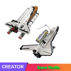 With Light Moc 10283 10213 10231 Display Space Shuttle Model Building Blocks Bricks Toys Kids birthday Gifts