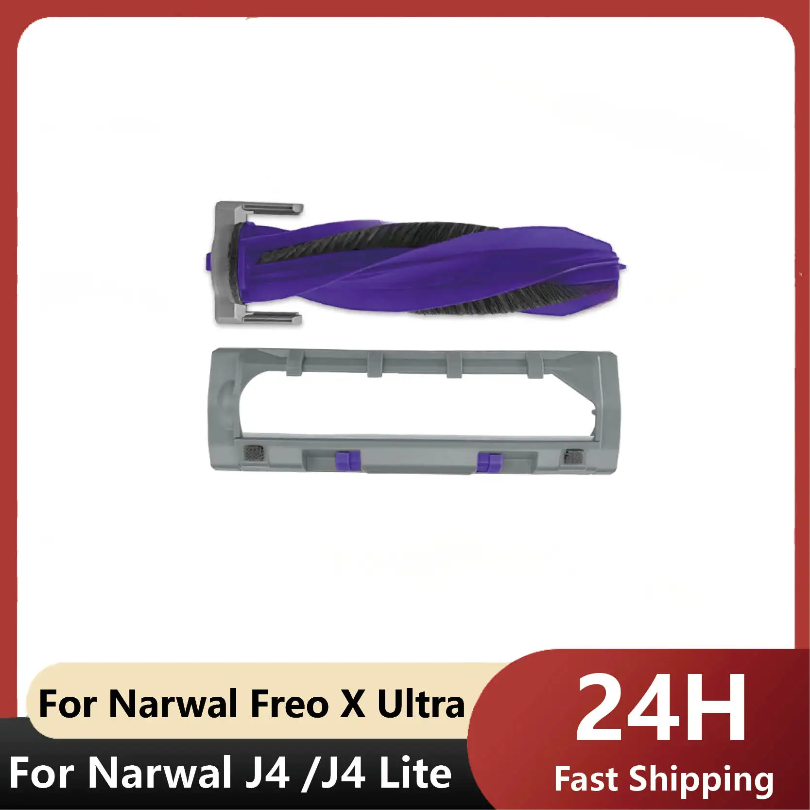 Fit For Narwal Freo X Ultra / J4 Accessories Parts Roller Side Brush Mop Cloth Dust Bag Filter Ag+ Sterilization Module Silver