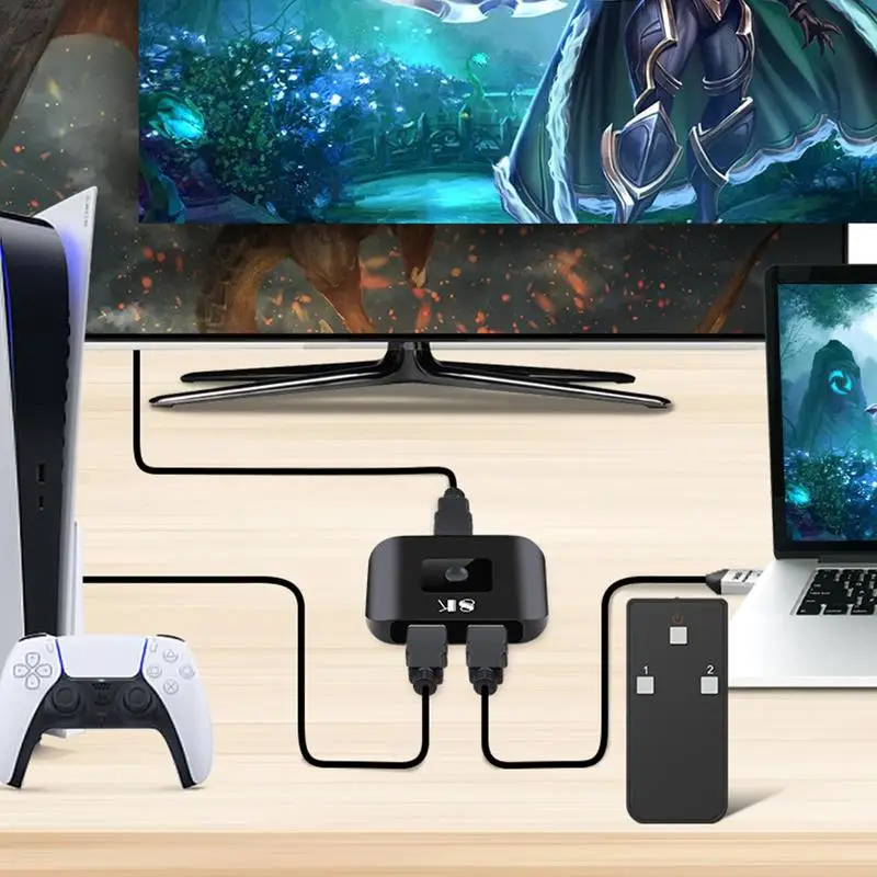 2x1 hd multimídia interface switcher 48gbps 8k hd multimídia interface switcher portátil hd multimídia interface switcher para