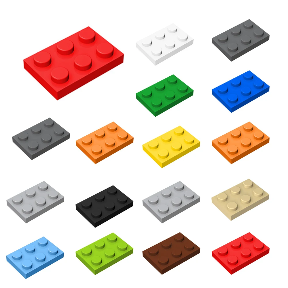 

60PCS DIY Blocks Building Bricks 2X3 Educational Assemblage Construction 3021 Thin Figure Bricks For Children Christmas Gifts