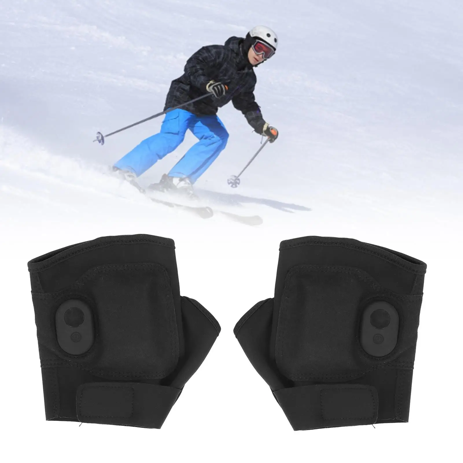 Ultra Elektrische Verwarmde Handschoenen Voor Snowboarden-Half Handwarmer Met Datakabel