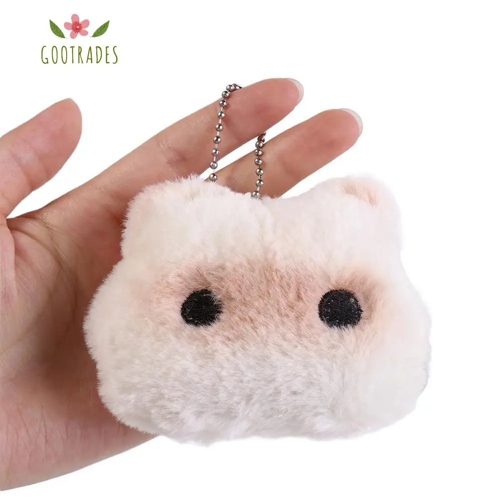 Porte-clés en peluche de dessin animé Squeeze Capybara pour enfants, Kawaii, peluche douce, chat siamois, jouets porte-clés, couinement, beurre