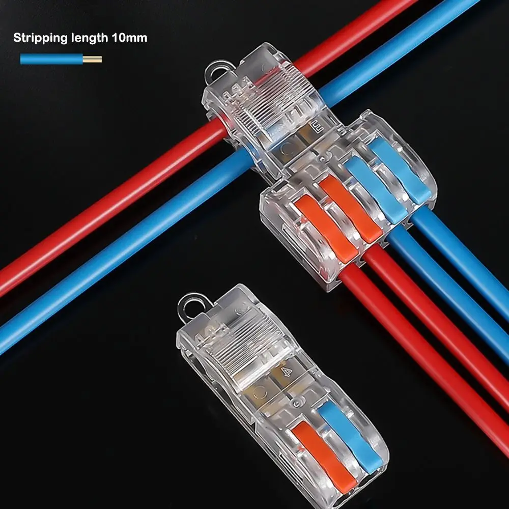 Mini Fast T type Wire Connector Electric Quick Splice Terminals Crimp Non Destructive Without Breaking Cable Insulated Line