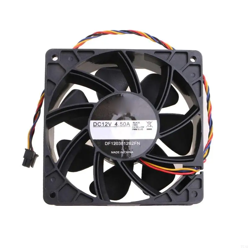 

77JD DF1203812B2FN CPU Охлаждающий вентилятор 12x12x3.8 см 4PIN 4 Провод CFM Мощный шахтер
