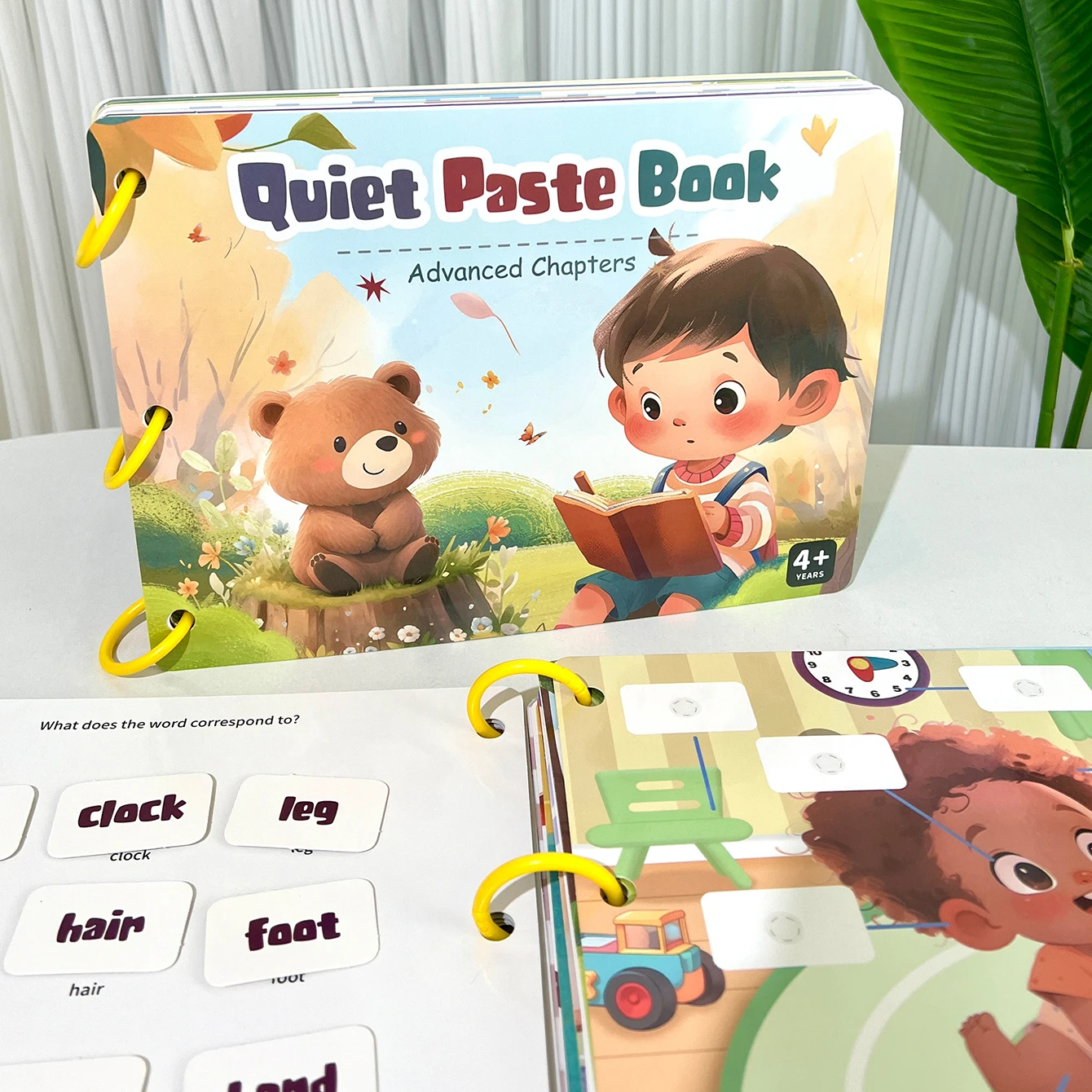 يمكن استخدام كتاب معجون اليد الممتع بأنماط كرتونية غنية ومتكررة، كتاب بطاقات معرفية للتعليم المبكر الملون #4