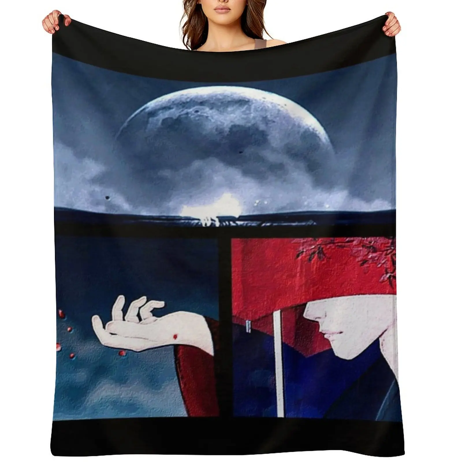 

Tale of the Nine Tailed collage Throw Blanket Fashion Sofas Plaid Picnic Blankets