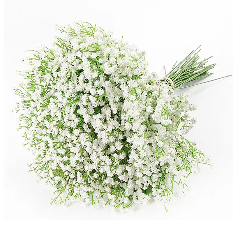 15 Pcs Babysbreath Artificial Flowers , Outdoor Garden And Courtyard Decorations, Wedding Holding Flowers