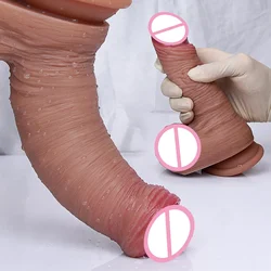 Soft Small Double Dildo Safety Silicone Vaginal Masturbators Penis Erotic Toy Gift for Women Suction Cup Realistic Glans Dick