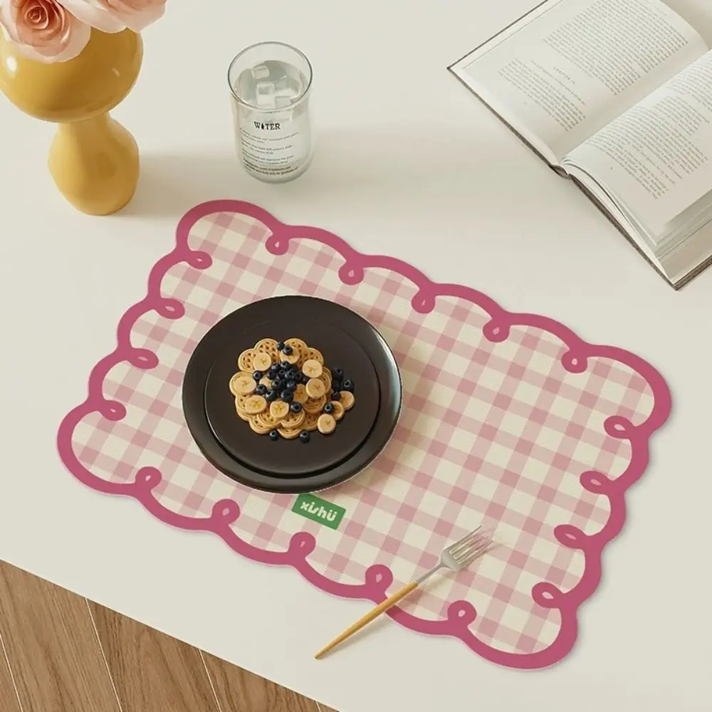 

New Dopamine Placemats Water-Absorbing Anti-slip Table Mat Heat Insulation Oil-Absorbing Coaster Table Decoration Accessories
