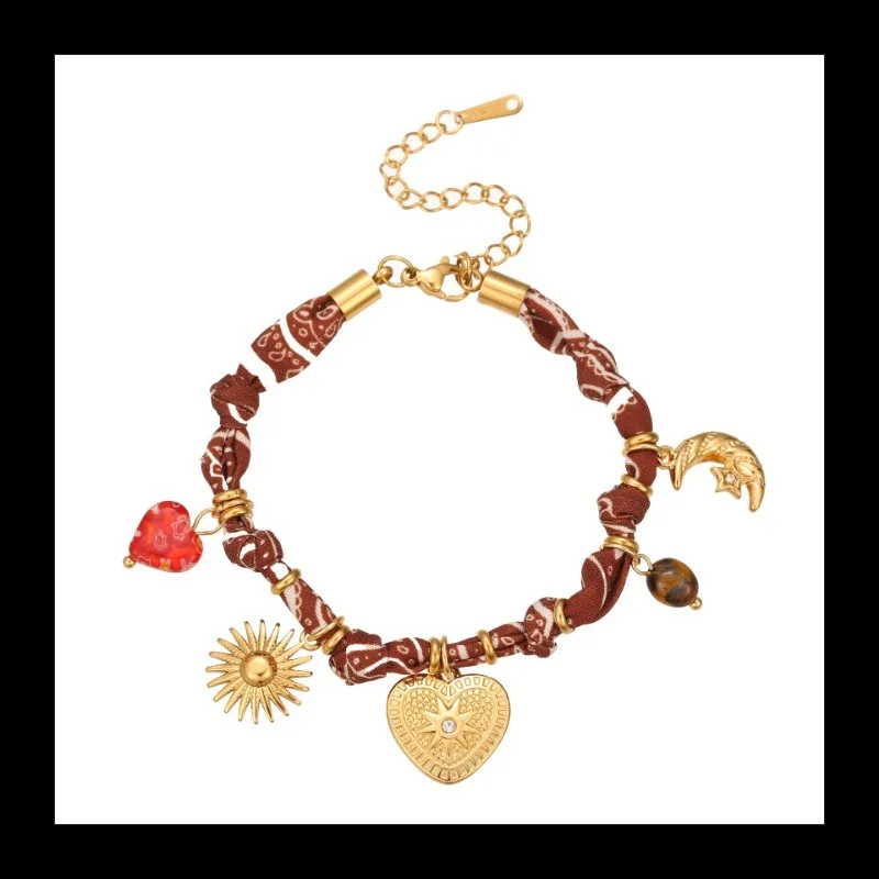 أزياء عطلة نمط الشريط الحب قلادة الفولاذ المقاوم للصدأ قلادة لا تتلاشى سوار تصميم المتخصصة #5