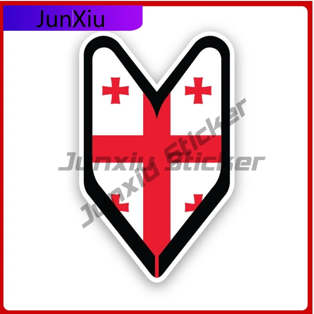 

Georgian Driver Badge Waterproof Fade Resistant Cool For Helmet Laptop Bumper Self Adhesive No Residue Decoration Scratch